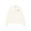 Maison Kitsuné Double Bold Fox Head Half Zip Comfort Sweatshirt In White