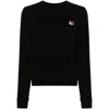 Maison Kitsuné Fox Head Patch Regular Sweatshirt In Black