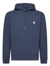 Maison Kitsuné Fox Head Patch Regular Hoodie Sweatshirt In Blue