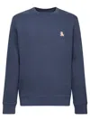 Maison Kitsuné Chillax Patch Regular Sweatshirt Clothing In Blue