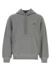 Maison Kitsuné Fox Head Hoodie In Gray