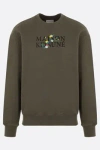 Maison Kitsuné Man Sweatshirt Military Green Size M Cotton In Green