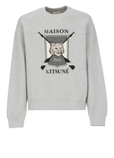 Maison Kitsuné Maison Kitsune Sweatshirts In Light Grey Melange