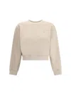 Maison Kitsuné Lady Fox-embroidered Sweatshirt In Neutral