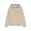 Maison Kitsuné Drawstring Fox-motif Hoodie In Neutral