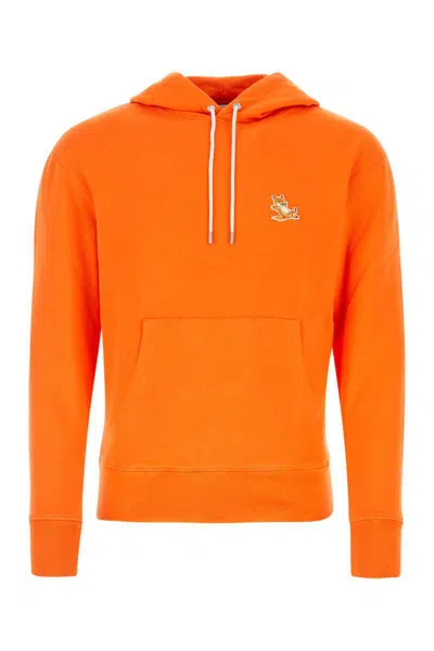 Maison Kitsuné Orange Cotton Sweatshirt In P851