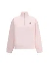 Maison Kitsuné Dressed Fox High Neck And Zip Sweatshirt In Pink