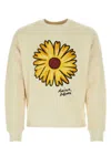 Maison Kitsuné Maison Kitsune Flower Sweatshirt Beige In Yellow