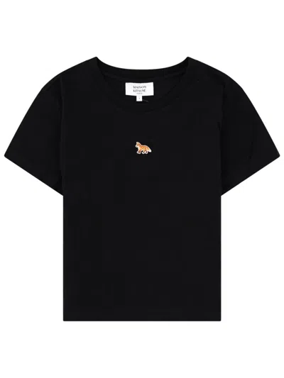 Maison Kitsuné T-shirt "baby Fox" In Black