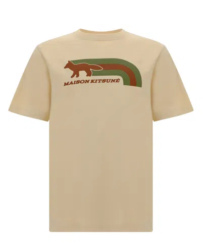 Maison Kitsuné T-shirt In Beige