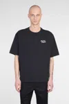 Maison Kitsuné Logo Embroidery Crewneck T-shirt In Black