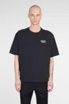 Maison Kitsuné Logo Embroidery Crewneck T-shirt In Black