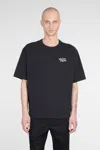 Maison Kitsuné Logo Embroidery Crewneck T-shirt In Black