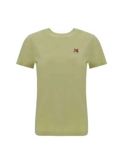 Maison Kitsuné T-shirt In Chalk Yellow