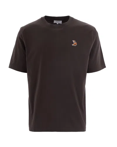 Maison Kitsuné Comfort Dreaming Fox Beluga T-shirt In Brown