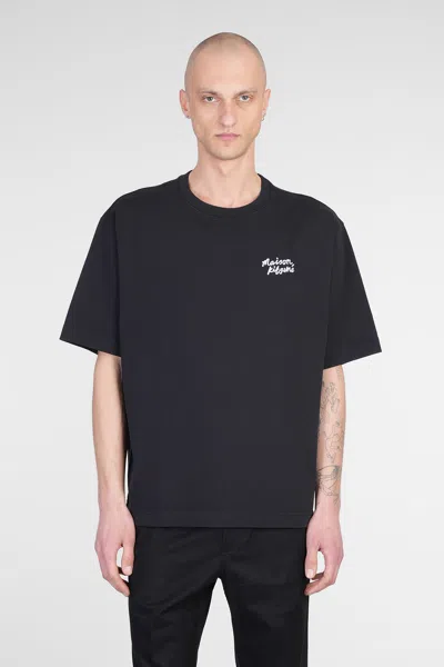MAISON KITSUNÉ T-SHIRT IN BLACK COTTON