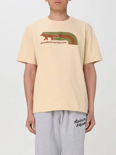 Maison Kitsuné T-shirt  Men Color Beige In Brown
