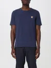 Maison Kitsuné Fox Head Patch Regular T-shirt In Blue