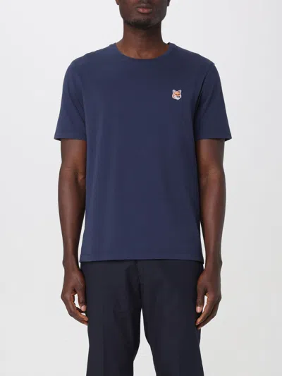 MAISON KITSUNÉ T-SHIRT MAISON KITSUNÉ MEN COLOR BLUE,F31926009