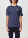 Maison Kitsuné T-shirt Fox Patch In Blau