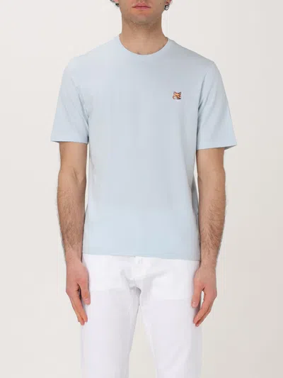 Maison Kitsuné T-shirt  Men Color Gnawed Blue In Gnawed Blue