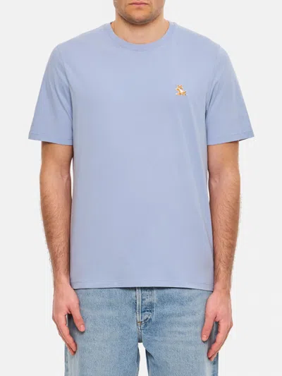 MAISON KITSUNÉ T-SHIRT MAISON KITSUNÉ MEN COLOR GNAWED BLUE,G50049011