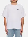 Maison Kitsuné White T-shirt With Logo Handwriting Print In White