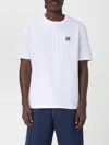 Maison Kitsuné T-shirt In Cotone Bianco Con Logo Maison Kitsune In White