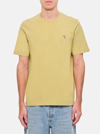 MAISON KITSUNÉ T-SHIRT MAISON KITSUNÉ MEN COLOR YELLOW,G50041003