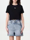 Maison Kitsuné Black Cotton T-shirt In Black