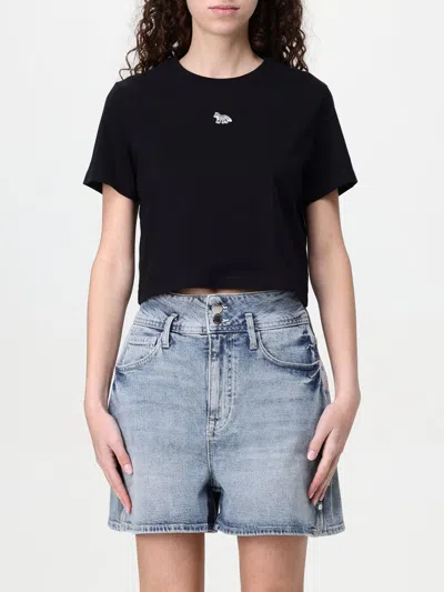 MAISON KITSUNÉ T-SHIRT MAISON KITSUNÉ WOMAN COLOR BLACK,G55403002