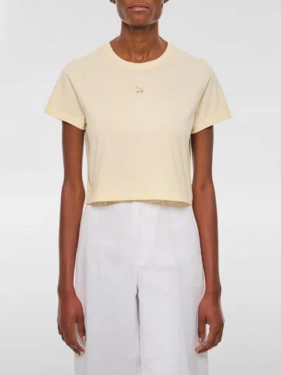 MAISON KITSUNÉ T-SHIRT MAISON KITSUNÉ WOMAN COLOR IVORY,G55403044