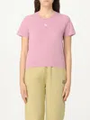Maison Kitsuné T-shirt With Baby Fox Application In Pink