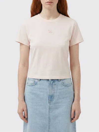 Maison Kitsuné Tシャツ  レディース カラー ピンク In Purple