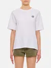 Maison Kitsuné Bold Fox Head Patch Comfort T-shirt In Weiss