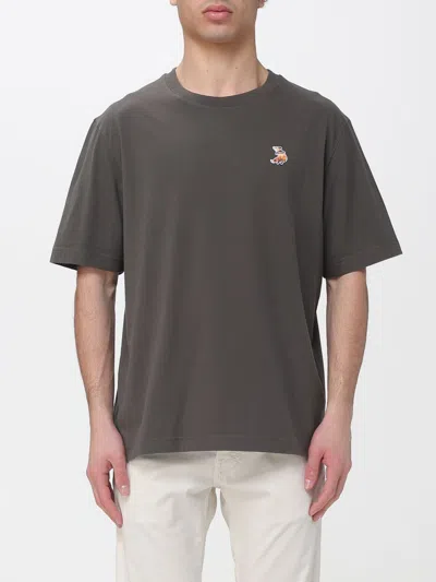 Maison Kitsuné T-shirt  Men Color Brown In Gray