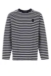 Maison Kitsuné Maison Kitsune Embroidered Cotton Oversize T-shirt In Blue