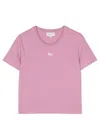 Maison Kitsuné T-shirt With Baby Fox Application In Pink