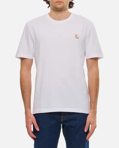 Maison Kitsuné T-shirt Regolare Con Patch Chillax Fox In White