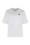Maison Kitsuné T-shirt Round Neck In Cotton In White