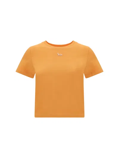 Maison Kitsuné T-shirt In Sunset Orange