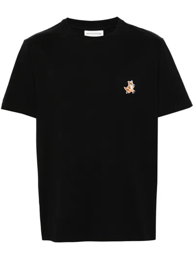 Maison Kitsuné T-shirt With Application In Black