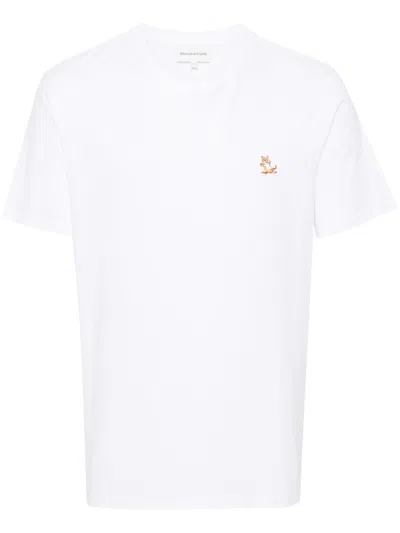 Maison Kitsuné T-shirt With Application In White