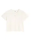 Maison Kitsuné Fox Cub Embroidered Crop T-shirt In Nude & Neutrals