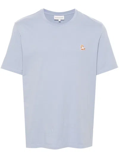 MAISON KITSUNÉ T-SHIRT WITH CHILLAX FOX APPLICATION