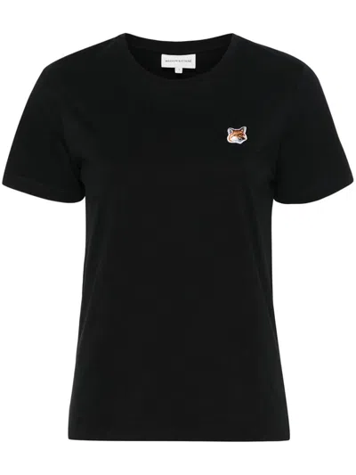 Maison Kitsuné Fox Head Patch Tee-shirt Regular In Black