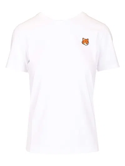 Maison Kitsuné T-shirt With Fox Head Embroidery In White