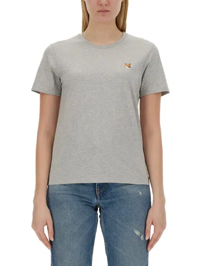 MAISON KITSUNÉ T-SHIRT WITH FOX PATCH