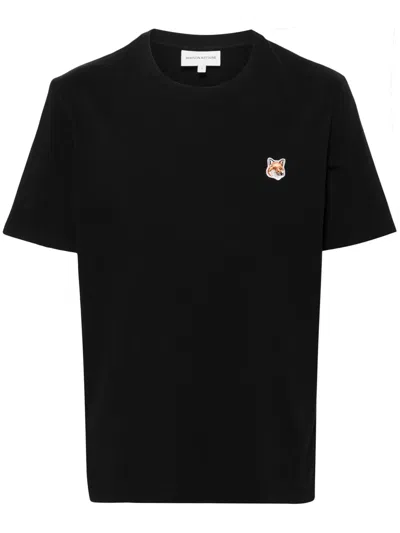 Maison Kitsuné T-shirt With Fox Print In Black