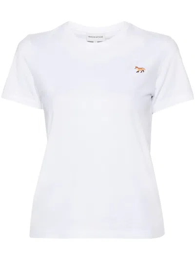 Maison Kitsuné T-shirt With Fox Print In White